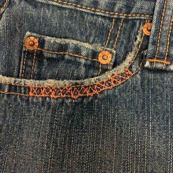 Levi’s 518 Superlow Denim Mini Skirt - Size 5 - Picture 4 of 7